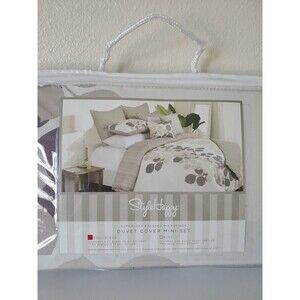 Style Happy Poplar Leaves Full QueenDuvet Cover & Shams Set Brown Olive 3pcs